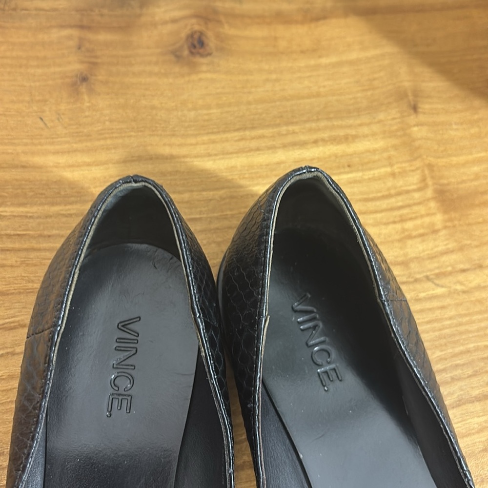 Vince Mason Black Leather Flats 6.5 - Picture 5 of 10